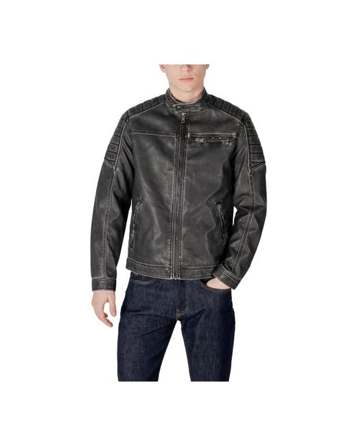 Jack & Jones Leather Jackets in het Black voor heren