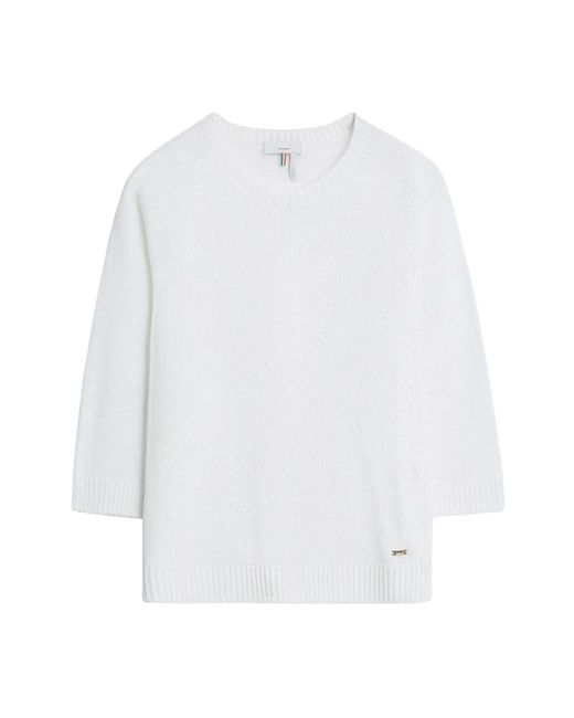Cinque White Round-Neck Knitwear for men