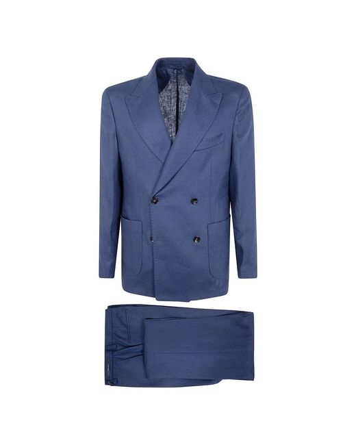 Double Breasted Suits Michael Coal de hombre de color Blue