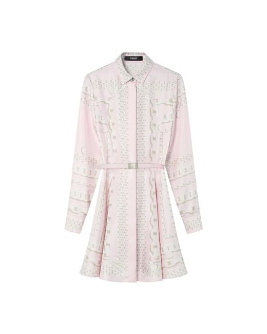 Shirt Dresses Versace en coloris Pink