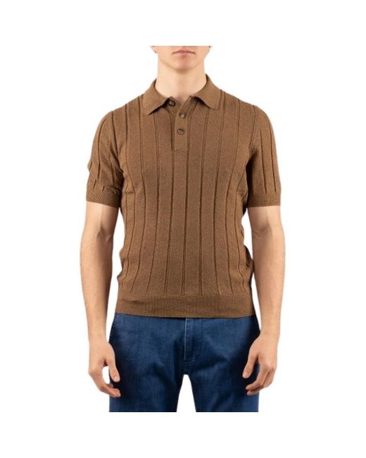 Gran Sasso Black Polo Shirts for men