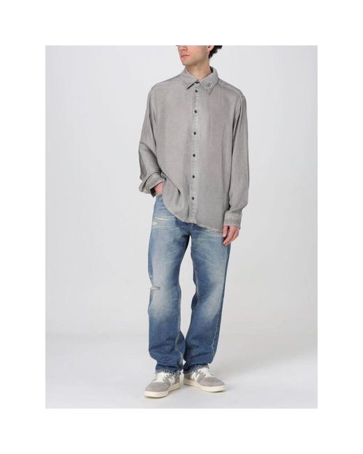 DIESEL Graues Buttondown Hemd Stilvoll Vielseitig in Gray für Herren