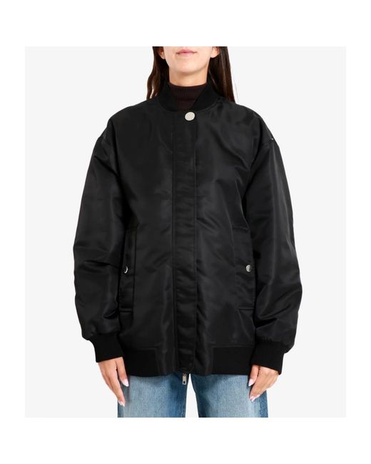 Sportmax Jassen ,Zwart ,Katoen Avenue Bomber Jacket in het Black