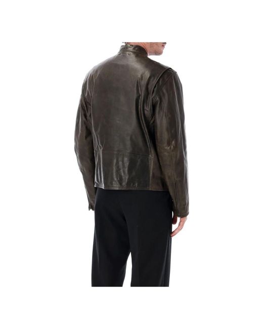 Lemaire Black Leather Jackets for men