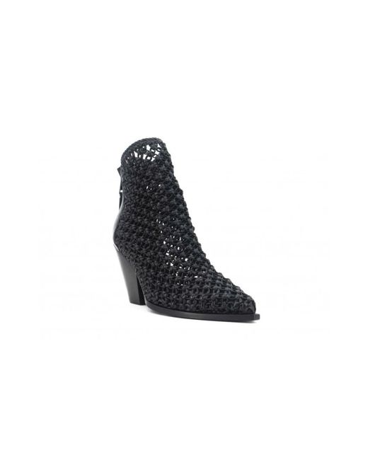 Elena Iachi Black Cowboy Boots