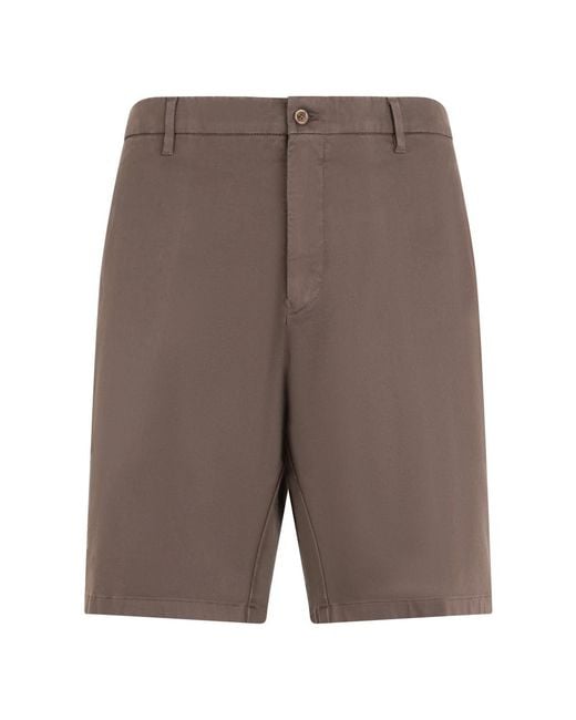 Fedeli Gray Casual Shorts for men