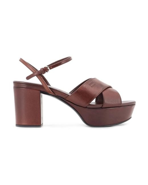 Miu Miu Brown High Heel Sandals