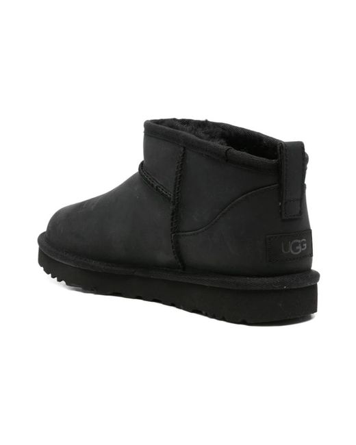 Ugg Black Classic Ultra Mini Leather