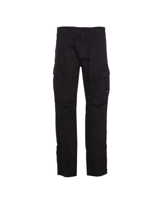 C P Company Blue Straight Trousers for men