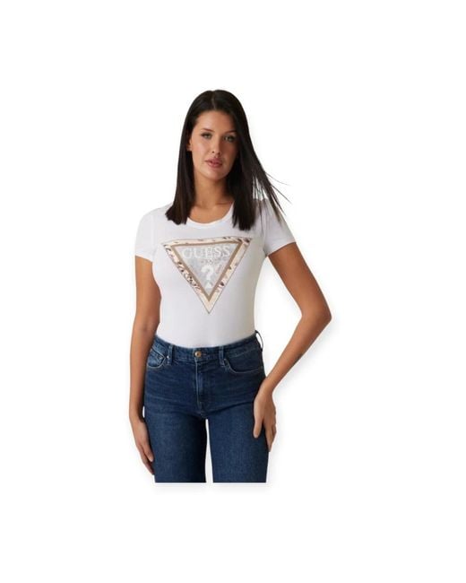 Guess White T-Shirts