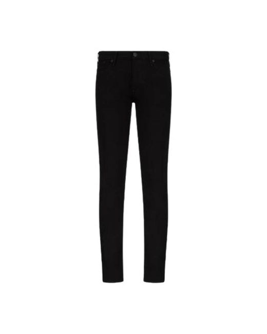 Emporio Armani Black Slim-Fit Trousers for men