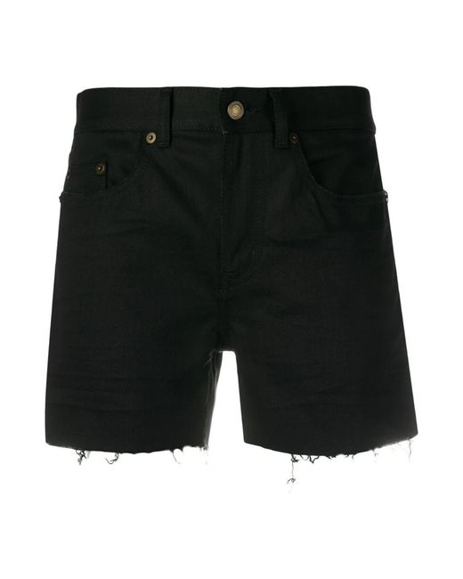Saint Laurent Black Short Shorts