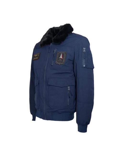 Aeronautica Militare Blue Winter Jackets for men