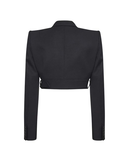 Chloé Jassen ,Zwart ,Wol Cropped Spencer Jacket in het Black