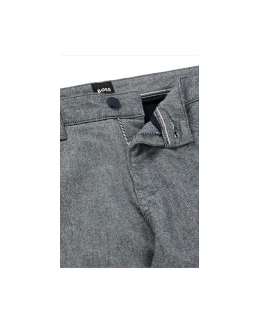 Boss Gray Straight Fit Jeans for men