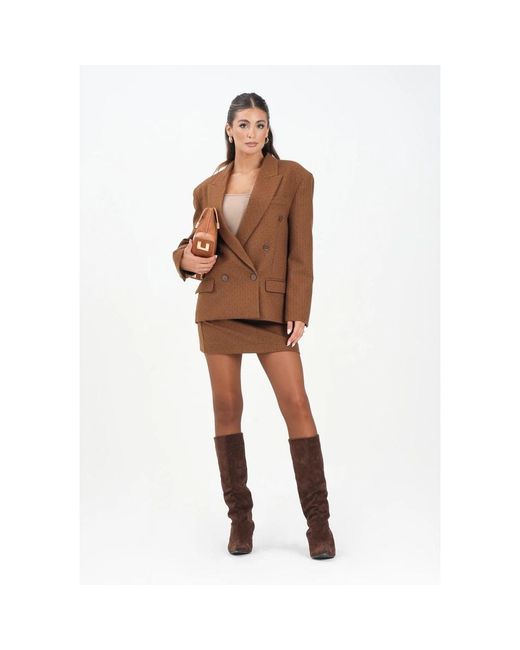 ViCOLO Brown Short Skirts
