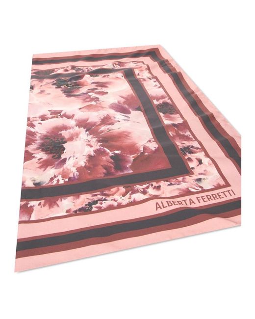 Alberta Ferretti Pink Silk Scarves