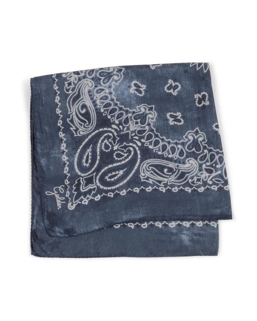 Golden Goose Deluxe Brand Blue Silky Scarves