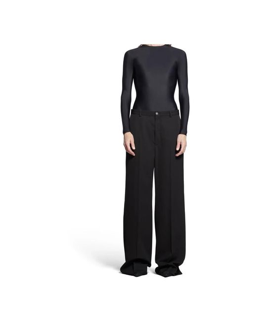 Balenciaga Black Straight Trousers for men