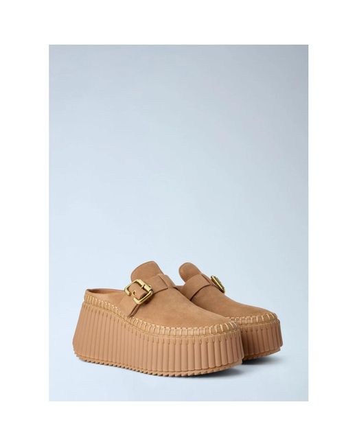 Chloé Brown Wedges