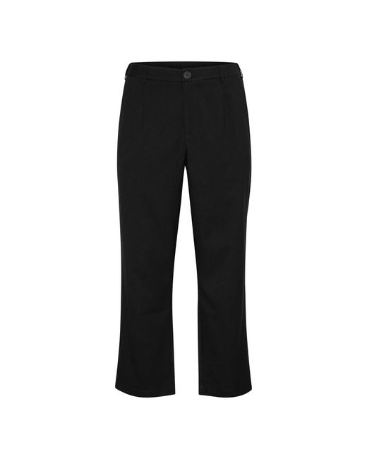 Cropped Trousers Kaffe de color Black