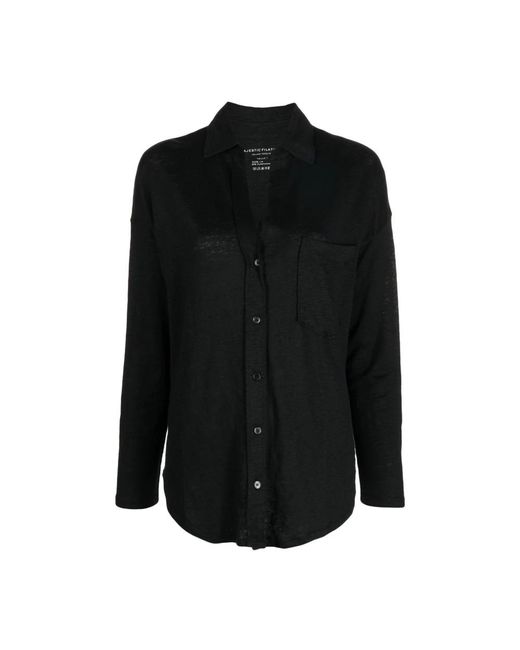 Majestic Filatures Black Casual Shirts