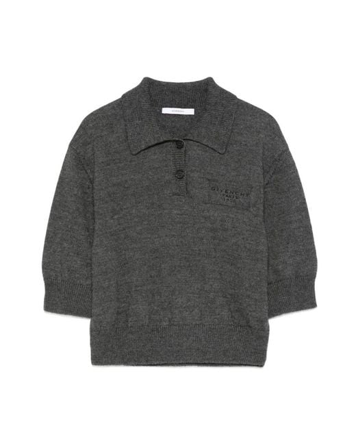 Givenchy Gray Round-Neck Knitwear