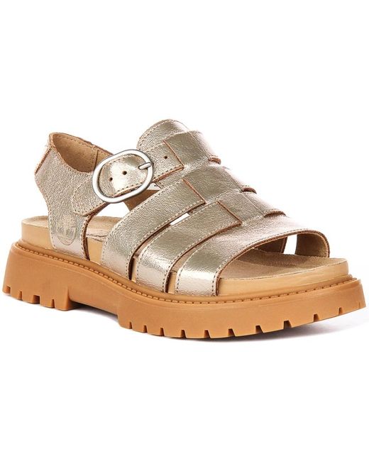 Timberland White Flat Sandals