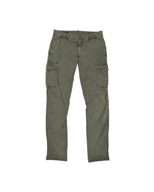 Mason's Green Slim-Fit Trousers for men