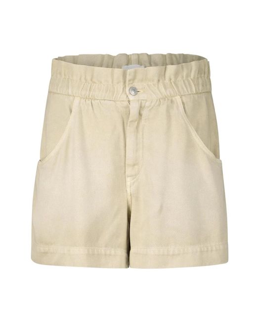 Isabel Marant Natural High-waist paperbag shorts titea isabel marant étoile
