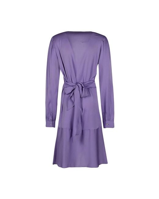 Silk95five Purple Wrap Kleider