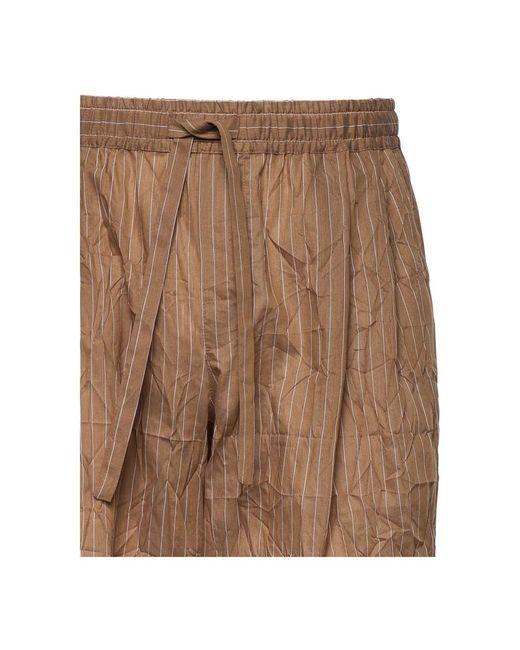 Dolce & Gabbana Brown Pantalon À Rayures Et Taille Nouée for men