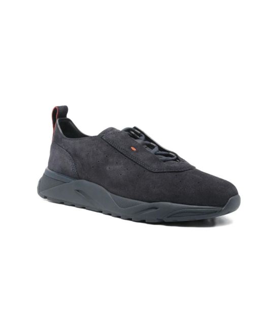 Santoni Blue Sneakers for men