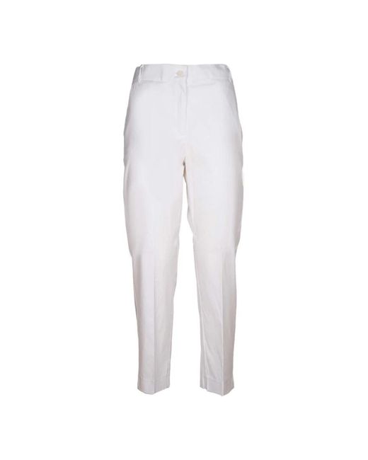 iBlues White Slim-Fit Trousers
