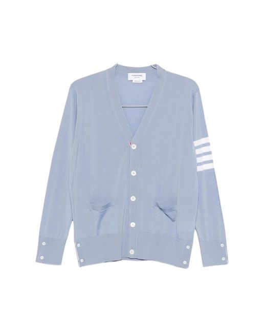 Thom Browne Truien & Vesten ,Blauw ,Wol Klassiek V-Hals Vest in het Blue voor heren