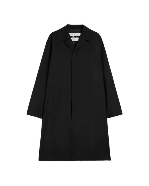 Jil Sander Black Single-Breasted Coats for men