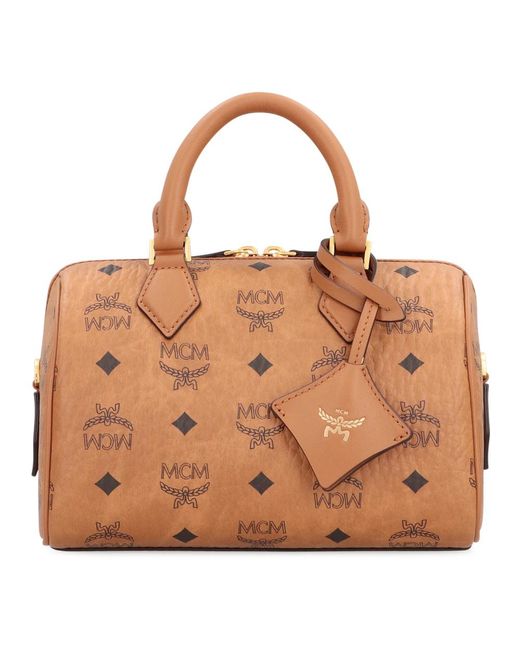 MCM Brown Ella Handtasche Mit Abnehmbarem Anhänger