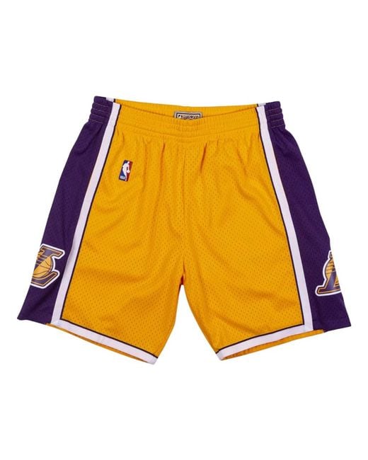 Mitchell & Ness Los Angeles Lakers Nba Swingman Shorts in Yellow für Herren