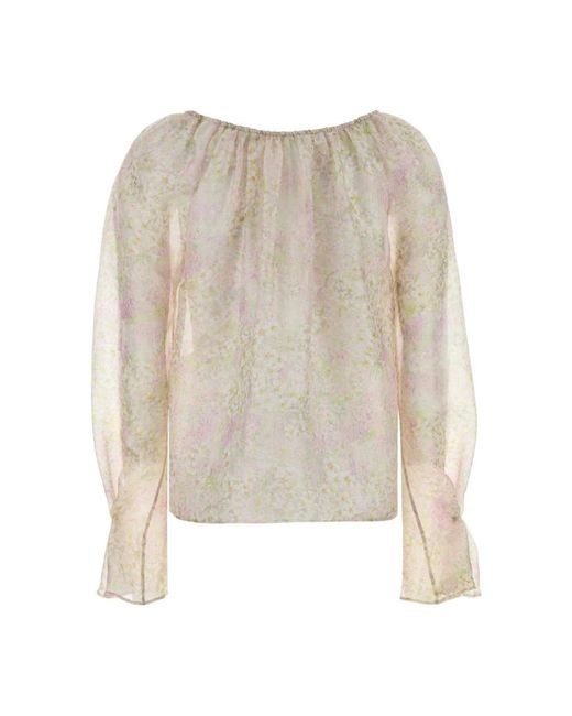 Alberta Ferretti Natural Blouses