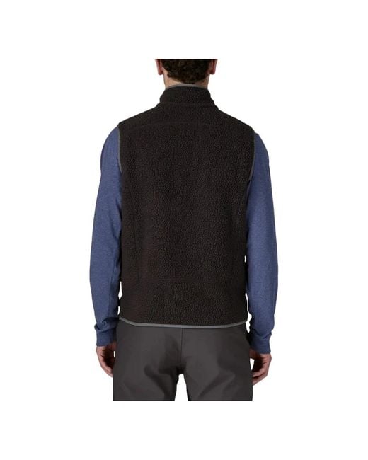 Patagonia Jassen ,Zwart ,Polyester Retro Pile Vest in het Black voor heren