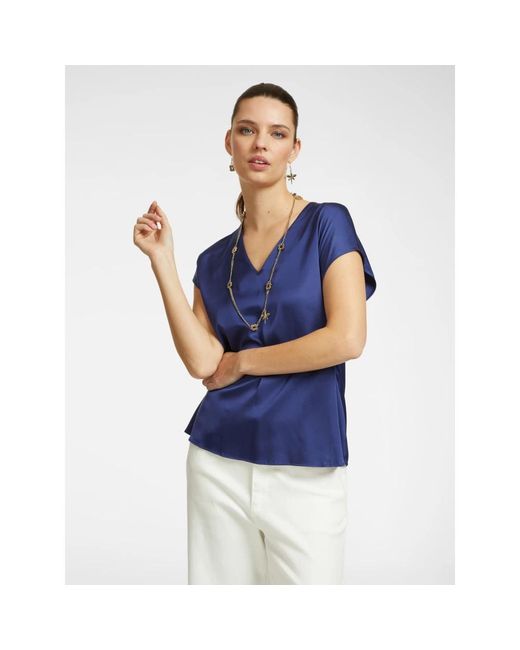 Elena Miro Blue Blouses