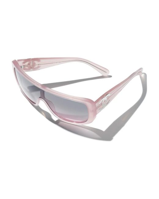 Chanel Pink Ikonoische sonnenbrille mit einheitlichen gläsern