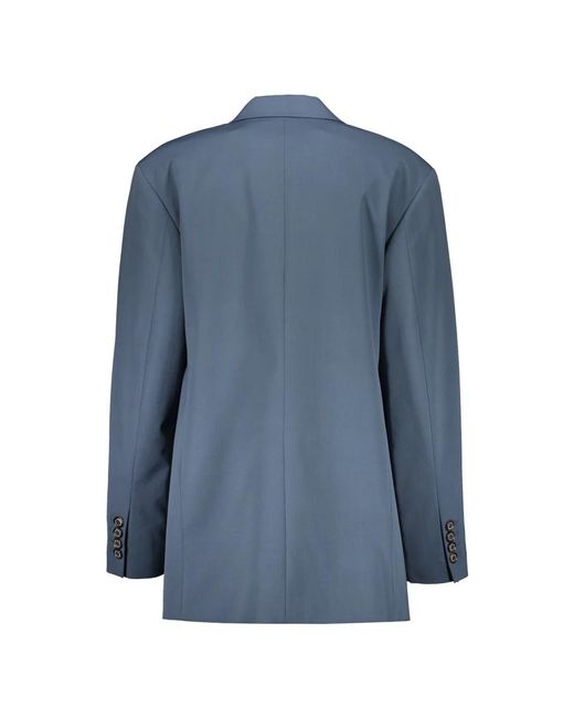 Low Classic Jassen ,Grijs ,Wol Klassieke Blazer Met Reverskraag in het Blue