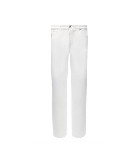 Brunello Cucinelli White Slim-Fit Jeans for men