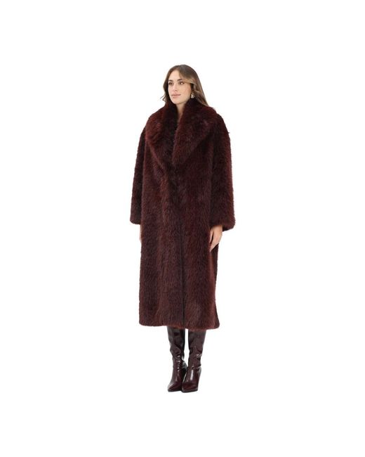Elisabetta Franchi Red Faux Fur & Shearling Jackets