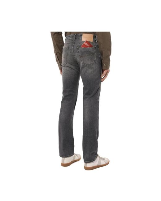 Jacob Cohen Dunkelgraue stretch baumwolle regular fit jeans in Gray für Herren