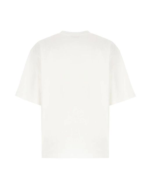 Marni Tops ,Wit ,Katoen Casual Katoenen T-Shirt Voor Mannen in het White voor heren