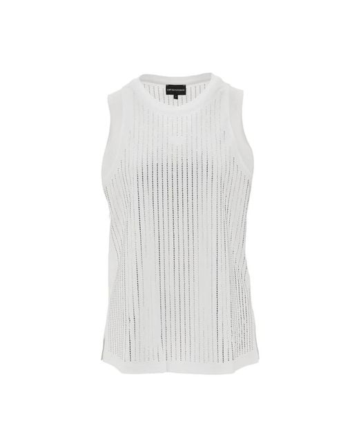 Emporio Armani White Sleeveless Tops