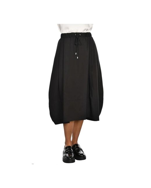 Gran Sasso Black Midi Skirts