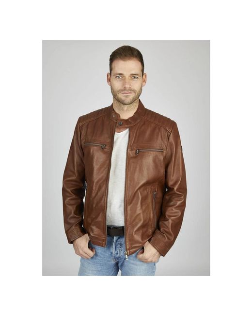 Bugatti Herren Lederjacke Bualberto in Brown für Herren